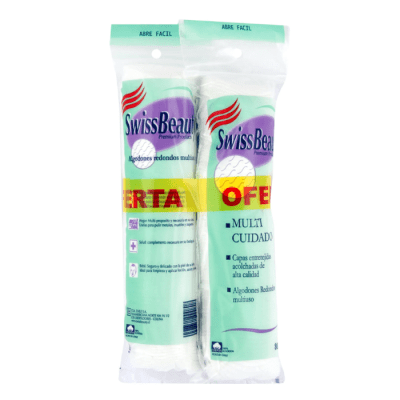 Pétalos de Algodón Swiss Beauty Pack x 2 Un. 80 Un c/u1