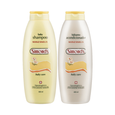 Pack Shampoo + Acondicionador Simond's Baby Manzanilla 400 ml.1