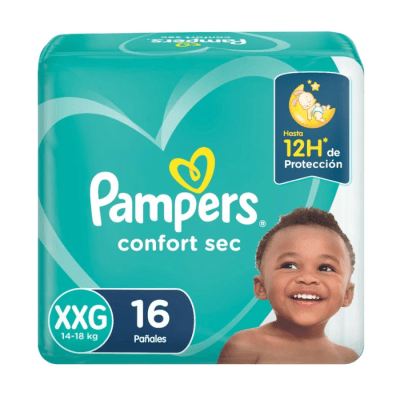 Pañales Pampers Confort Sec Talla XXG 16 un.1