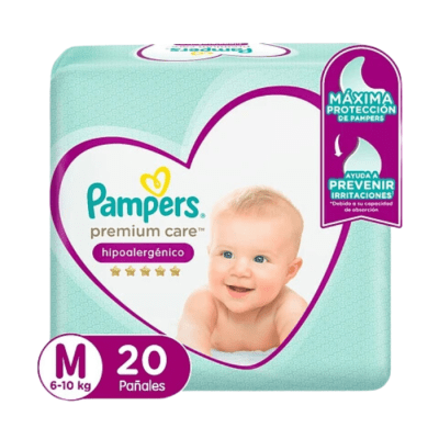 Pañales Pampers Premium Care Talla M 20 un.