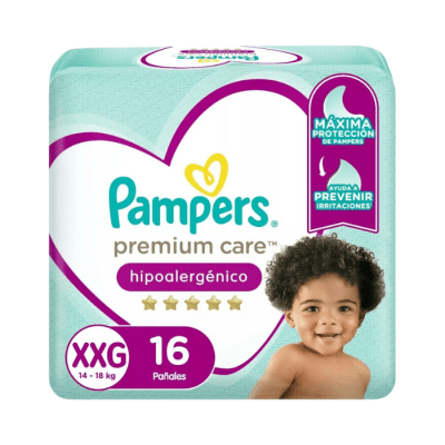 Pañales Pampers Premium Care Talla XXG 16 un.