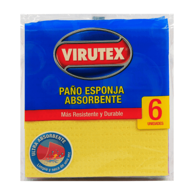 Paño Esponja Ultra Absorbente Virutex 6 un.