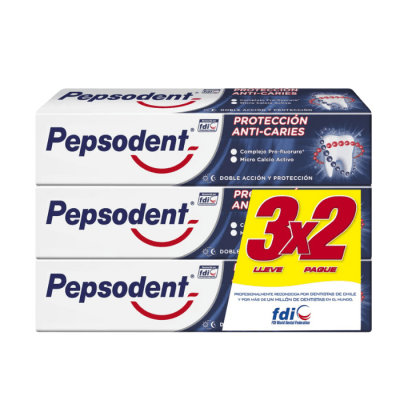 Pasta Dental Pepsodent Protección Anti-Caries 3x130 g.1
