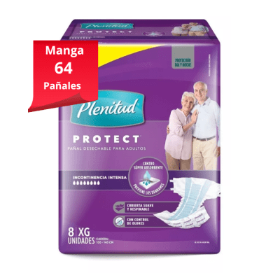 Manga 8 Paq. Plenitud Pañal Adulto Talla XG 8 un.1