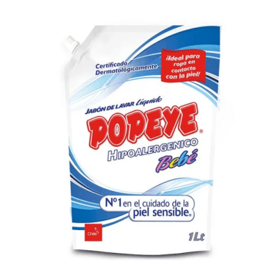 Jabón para Ropa Líquido Hipoalergénico Popeye 1 L.1