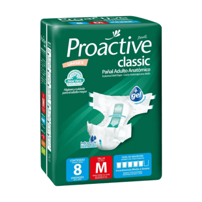 Pañal Adulto Proactive Classic Talla M 8 un.1