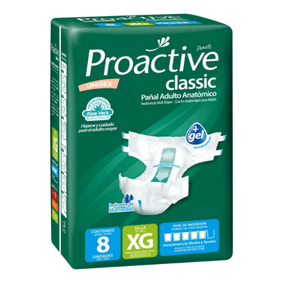Pañal Adulto Proactive Classic Talla XG 8 un.1