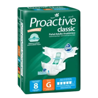 Pañal Adulto Proactive Classic Talla G 8 un.1
