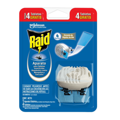 Insecticida Raid Aparato Electrico + 4 Tabletas.1