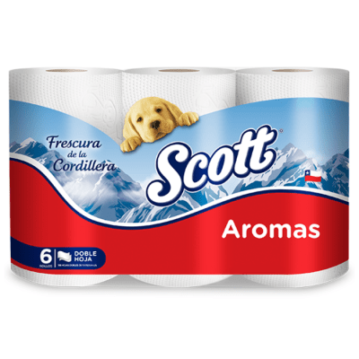 Papel Higiénico Scott Aromas 21 mt. 6 rollos.