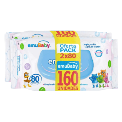 Toallas Húmedas Emuwipes Premium 2 x 80 un.