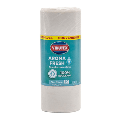 Bolsa de Basura Papelera 50x55 Aroma fresh Virutex 20 Un.
