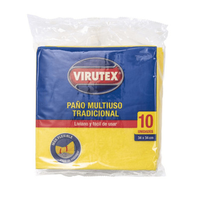 Paño Multiuso Amarillo Tradicional Virutex 10 un.1