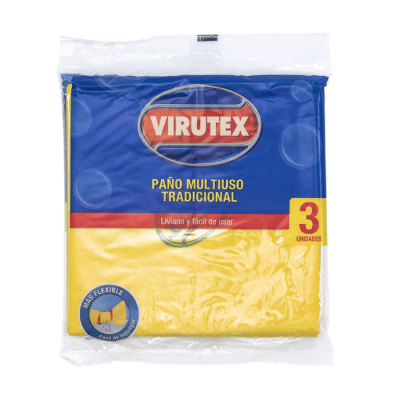 Paño Multiuso Amarillo Tradicional Virutex 3 un.1