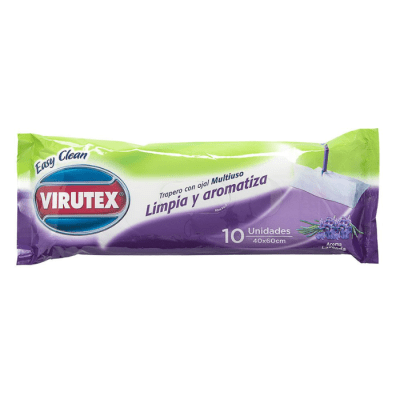 Trapero Húmedo Todo Tipo de Piso Virutex Lavanda 10 un.