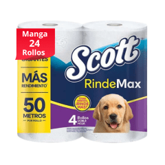 Manga Papel Higiénico Scott Rindemax 50 m 24 Rollos
