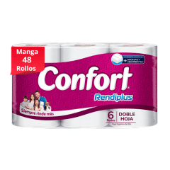 Manga Papel Higiénico Confort Doble Hoja 20 mt 48 rollos.