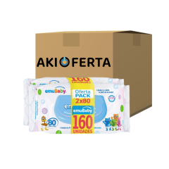 Caja 9 Paq. Toallitas Húmedas Emuwipes Premium 2x80 un.