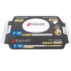 Toallas Húmedas Adulto Emumed 50 un.