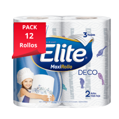 Pack 6 Toalla de Papel Elite Deco 20 mt 2 Rollos.