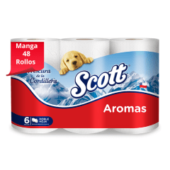 Manga Papel Higiénico Scott Aromas 21 mt 48 Rollos.