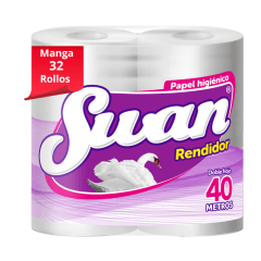 Manga Papel Higiénico Swan Rendidor 40 mt 32 Rollos