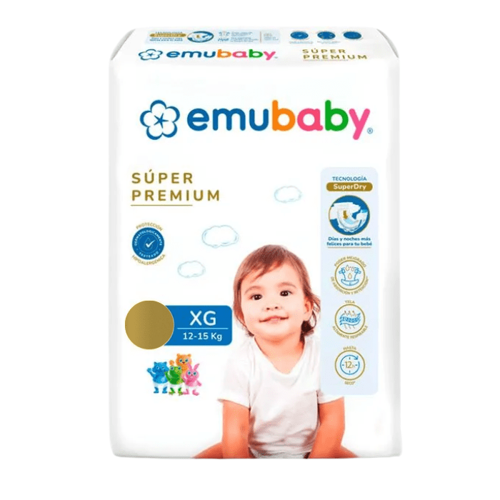 Pañales Emubaby Súper Premium Talla XG 14 un.2
