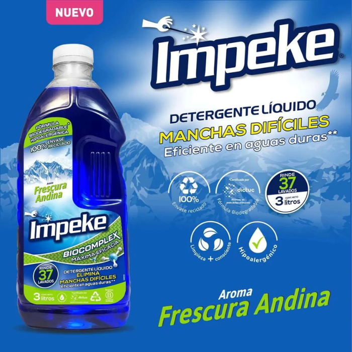Detergente Líquido Impeke Frescura Andina 1.5 L.2