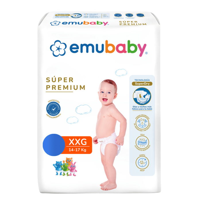 Pañales Emubaby Súper Premium Talla XXG 14 un.2