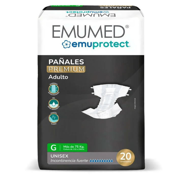 Pañales Adulto Emumed Premium Talla G 20 un.2