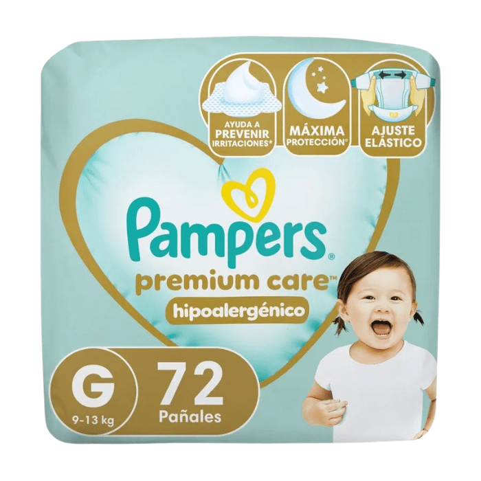 Pañales Pampers Premium Care Talla G 72 un. 0