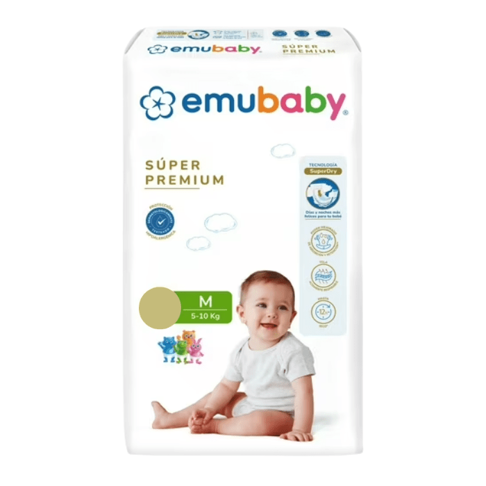 Pañales Emubaby Súper Premium Talla M 22 un.2