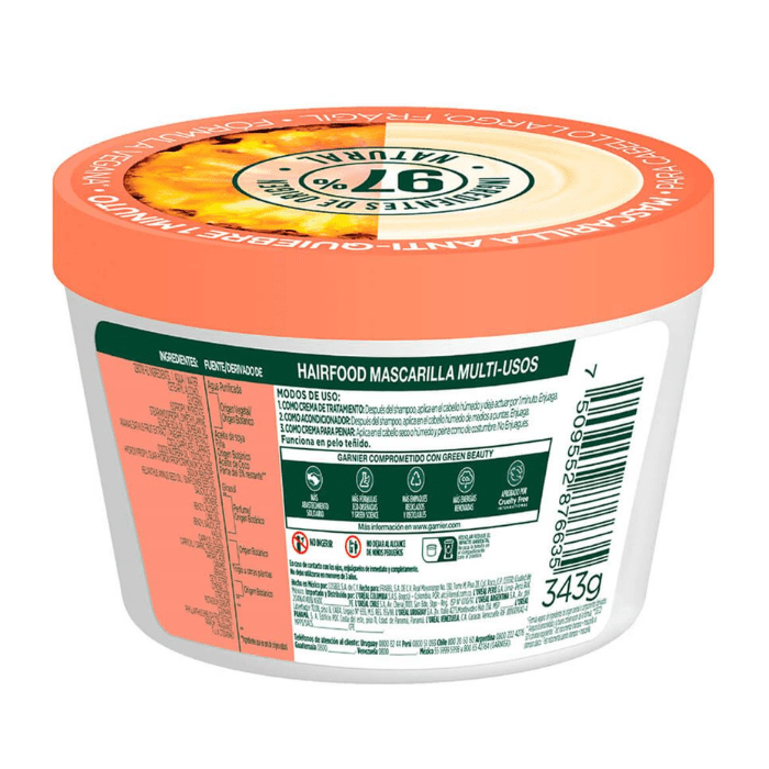 Mascarilla Fructis Hair Food Piña 350 ml.2