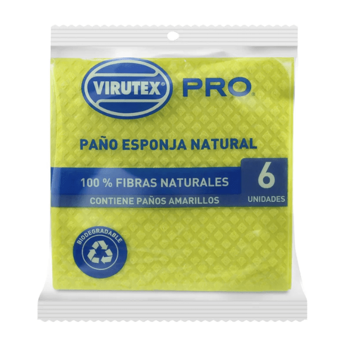 Paño Esponja Fibra Natural Virutex 6 un2