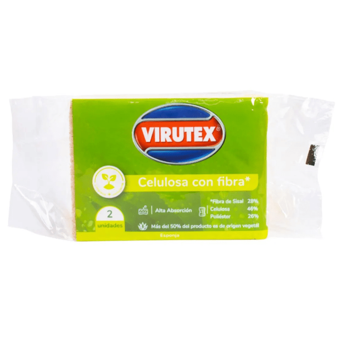 Esponja de Celulosa y Fibra de Sisal Virutex 2 U.2