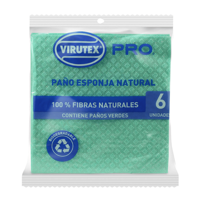 Paño Esponja Fibra Natural Virutex 6 un 0