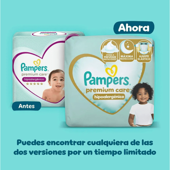 Manga 2 Paq. Pampers Premium care Talla XXG 60 UN2