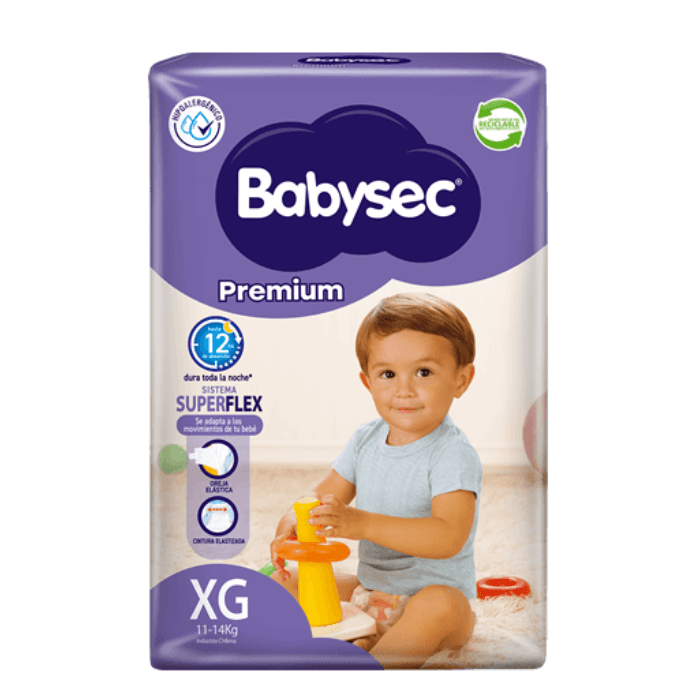 Pañales Babysec Premium Talla XG 54 un 0
