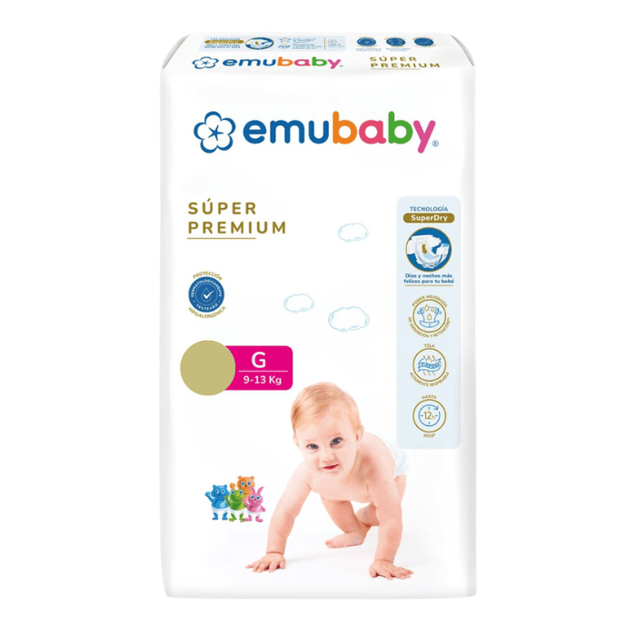 Pañales Emubaby Súper Premium Talla G 18 un.2