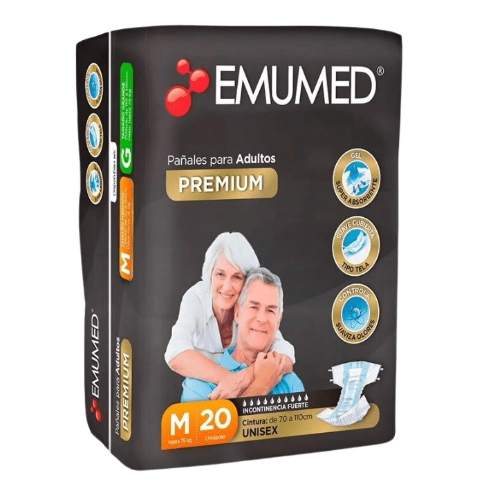 Pañales Adulto Emumed Premium Talla M 20 un. 0