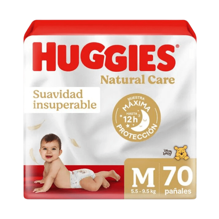 Pañales Huggies Natural Care Talla M 70 un. 0