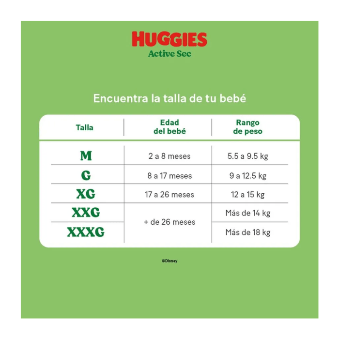 Pañales Huggies Active Sec Talla G 66 un.2