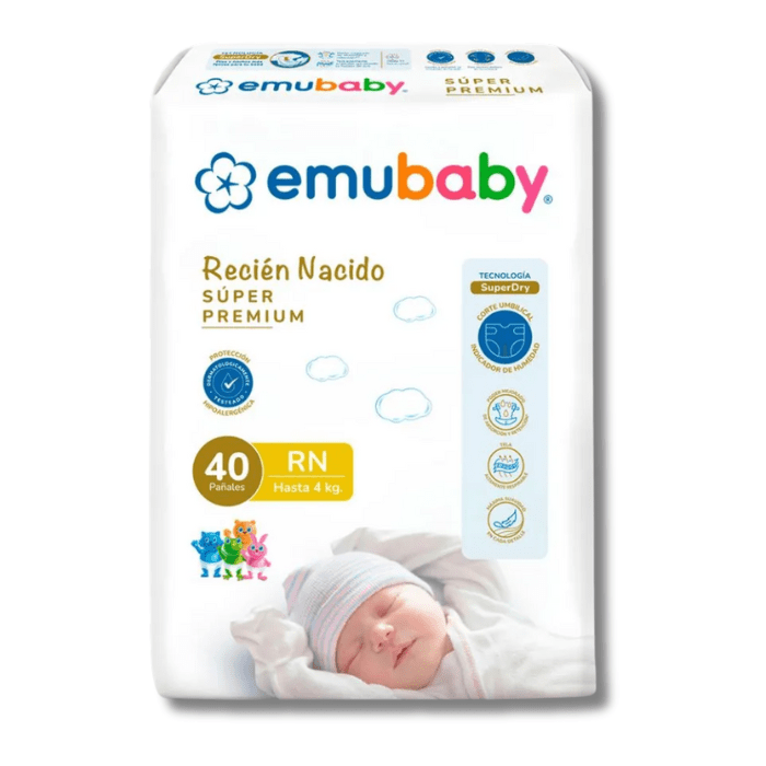 Pañales Emubaby Recien Nacido 40 un.2