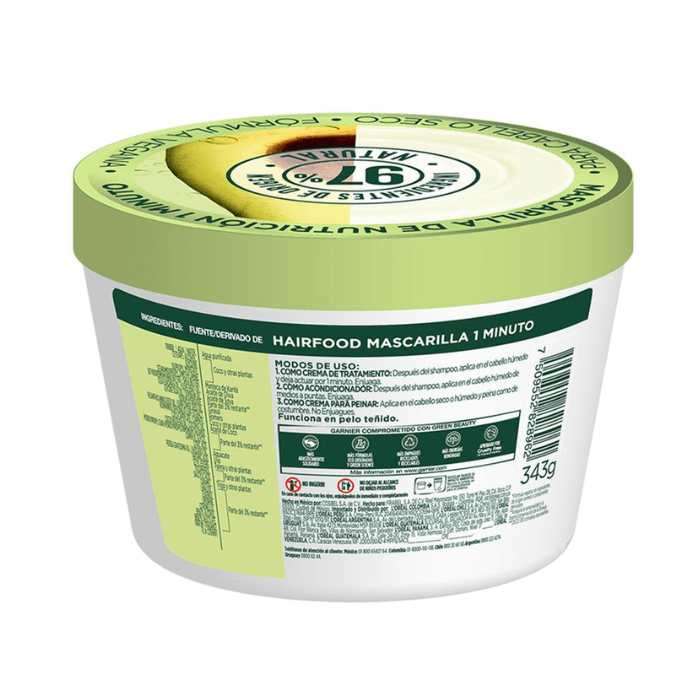 Mascarilla Fructis Hair Food Aguacate 350 ml.2