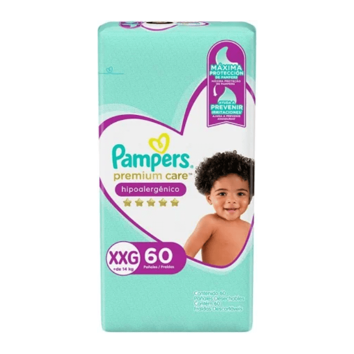 Pañales Pampers Premium Care Talla XXG 60 un. 0
