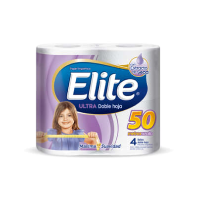 ELITE PAPEL HIGIENICO D/HOJA X4 50 MTS ELITE PAPEL HIGIENICO D/HOJA X4 50 MTS