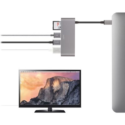 Adaptador de Multimedia USB-C a SD, HDMI y 2xUSB3 Moshi Adaptador de Multimedia USB-C a SD, HDMI y 2xUSB3 Moshi