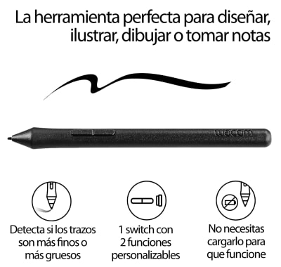 Lápiz Wacom 2K para Intuos y One by Wacom, LP190K