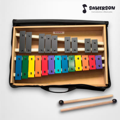 Metalófono 22 notas cromático colores