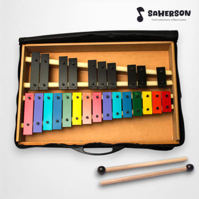Metalófono 25 notas cromático colores